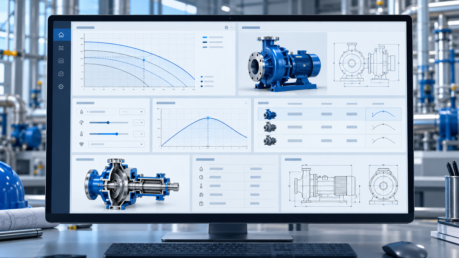 Velotech pump selection software performance graph